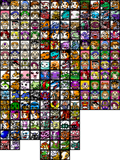 디지몬 배틀&어드벤처-머그샷 도트,Digimon Battle&Adventure-Mugshot Sprite,デジモンバトル&アドベンチャー-マグショットドット絵 by Vast Fame
